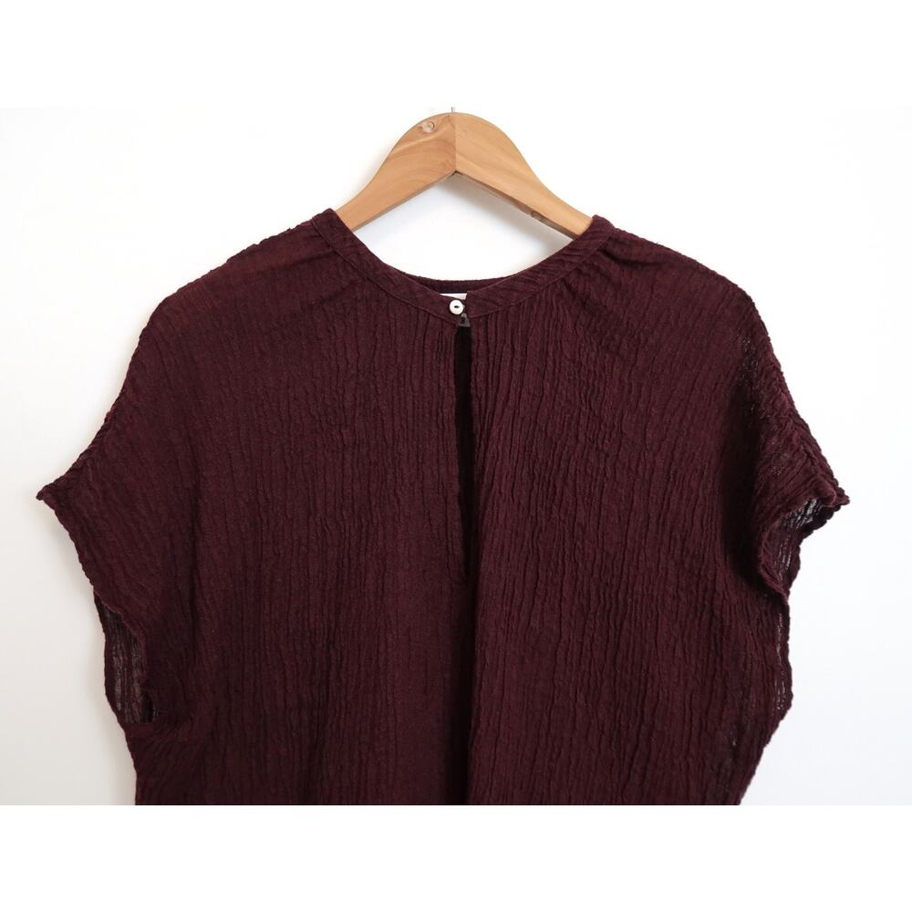 ERICA TANOV Linen Gauze Plisse Crinkle Dolman Blouse Top Garmentory 3 XL $325 - Picture 4 of 11